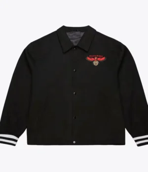 Atlanta Hawks Oversweep Black Varsity Wool Jacket product image