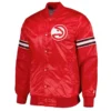 Atlanta Hawks Pick and Roll Red Satin Jacket product image
