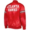 Atlanta Hawks Pick and Roll Red Satin Jacket product image