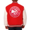 Atlanta Hawks Red and White Varsity Jacket product image