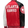 Atlanta Hawks Reliever Raglan Full-Snap Red/Black Jacket product image