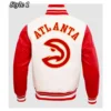 Atlanta Hawks Retro Classic Rib Varsity Jacket product image