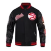 Atlanta Hawks Script Tail Classic Rib Varsity Jacket product image
