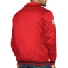 Atlanta Hawks Stitch Applique Red Satin Jacket product image