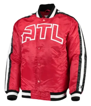 Atlanta Hawks The Offensive Red Varsity Satin Jacket product image