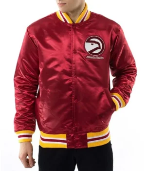 Atlanta Hawks Throwback Wordmark Red Jacket product image