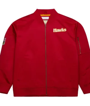 Atlanta Hawks Vintage Logo Red Lightweight Satin Jacket product image