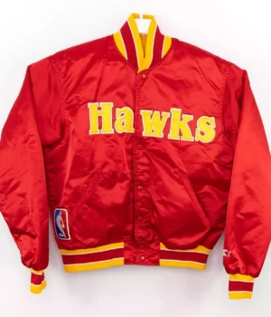 Atlanta Hawks Vintage Red Bomber Jacket product image
