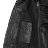Austin Tall Women Black Cafe Racer Leather Jacket product image