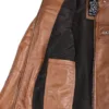 Austin Womens Tan Brown Biker Leather Jacket Austin Womens Tan Brown Biker Leather Jacket product image
