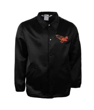 Baltimore Orioles 1964 Black Satin Windbreaker Jacket product image