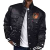 Baltimore Orioles Black Silver Tab Trucker Satin Jacket product image