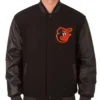 Baltimore Orioles Black Varsity Wool/Leather Jacket product image