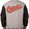 Baltimore Orioles Varsity Black and Gray Poly Twill Jacket Baltimore Orioles Varsity Black and Gray Poly Twill Jacket product image