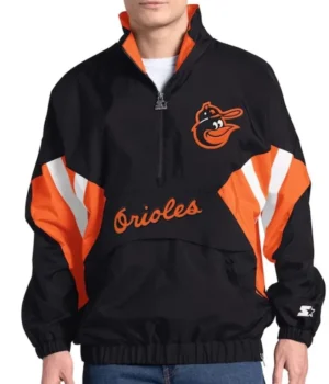 Baltimore Orioles Cooperstown Chief Black Half-Zip Pullover product image