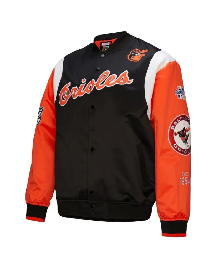 Baltimore Orioles Cooperstown Team Origins Satin Jacket Baltimore Orioles Cooperstown Team Origins Satin Jacket product image