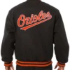 Baltimore Orioles Embroidered Black Wool Varsity Jacket Baltimore Orioles Embroidered Black Wool Varsity Jacket product image