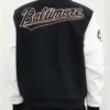 Baltimore Orioles Letterman Black and White Jacket Baltimore Orioles Letterman Black and White Jacket product image