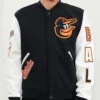 Baltimore Orioles Letterman Black and White Jacket product image