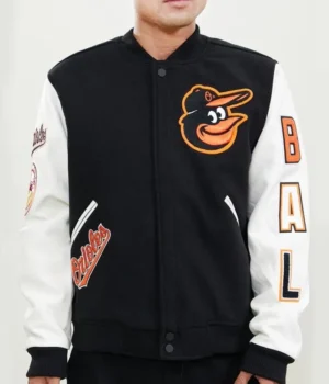 Baltimore Orioles Letterman Black and White Jacket product image