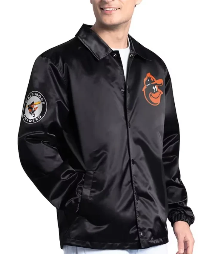 Baltimore Orioles Point Man Coaches Black Jacket Baltimore Orioles Point Man Coaches Black Jacket product image