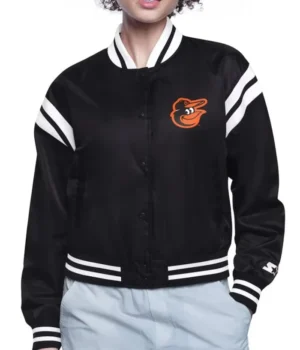 Baltimore Orioles Printed Logo Varsity Satin Jacket product image