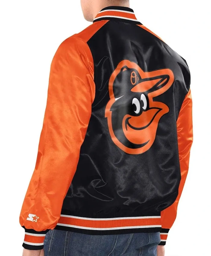Black/Orange Baltimore Orioles Renegade Varsity Satin Jacket Black/Orange Baltimore Orioles Renegade Varsity Satin Jacket product image