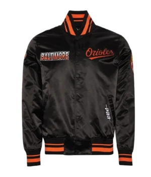 Baltimore Orioles Turn It Up M Classic Rib Black Satin Jacket product image