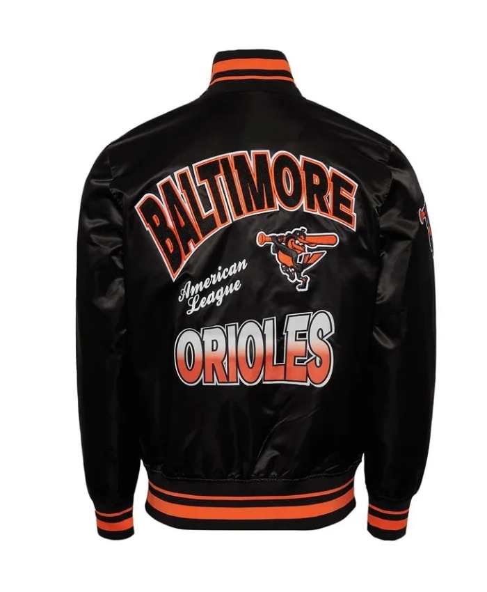 Baltimore Orioles Turn It Up M Classic Rib Black Satin Jacket Baltimore Orioles Turn It Up M Classic Rib Black Satin Jacket product image