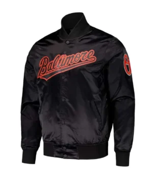 Baltimore Orioles Wordmark Black Satin Jacket product image
