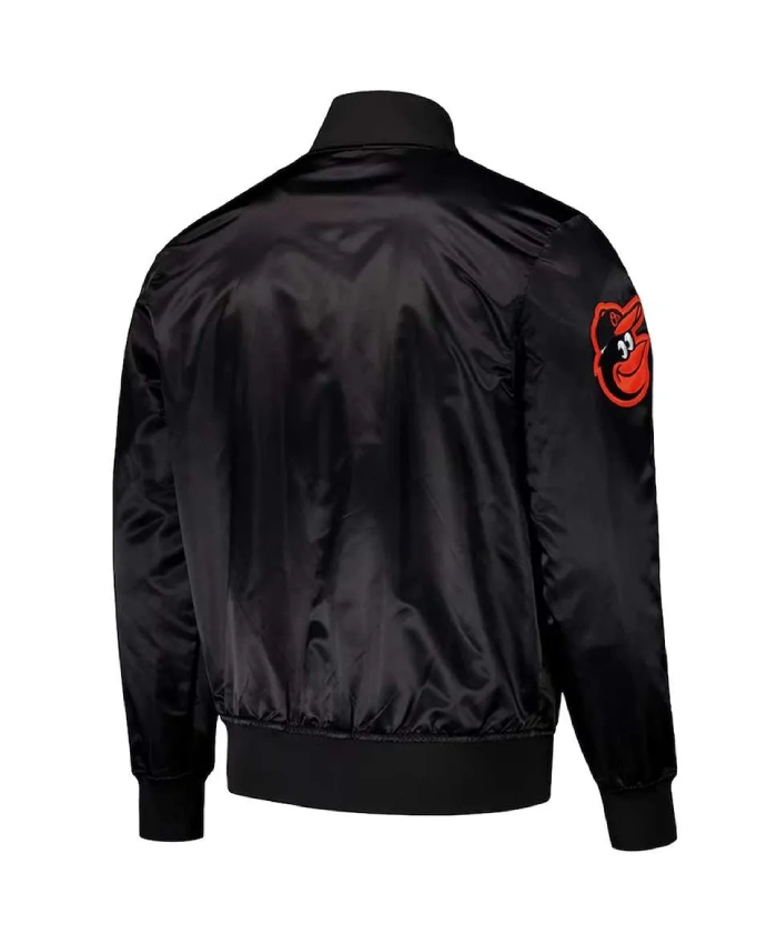 Baltimore Orioles Wordmark Black Satin Jacket Baltimore Orioles Wordmark Black Satin Jacket product image