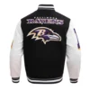Baltimore Ravens Mashup Black and White Varsity Jacket Baltimore Ravens Mashup Black and White Varsity Jacket product image