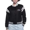 Baltimore Ravens Printed Logo Varsity Satin Jacket product image