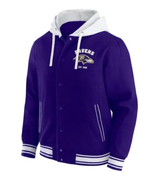 Baltimore Ravens Purple Cotton Hooded Jacket product image