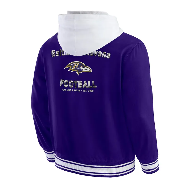 Baltimore Ravens Purple Cotton Hooded Jacket Baltimore Ravens Purple Cotton Hooded Jacket product image