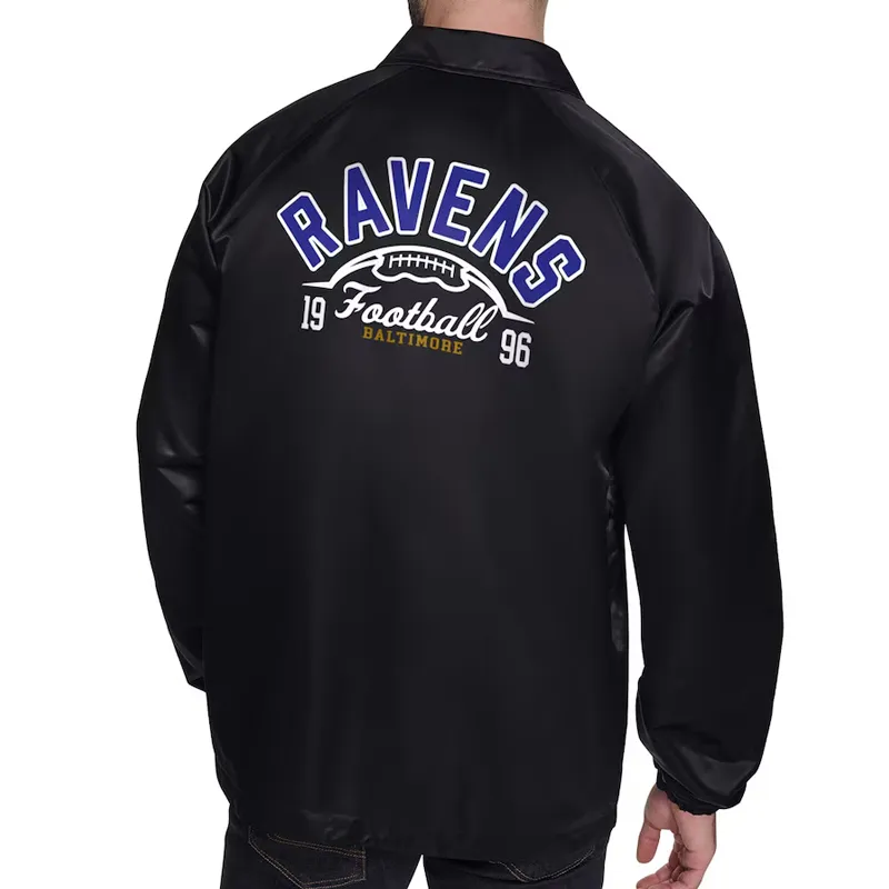 Baltimore Ravens Retro Logo Coaches Jacket Baltimore Ravens Retro Logo Coaches Jacket product image
