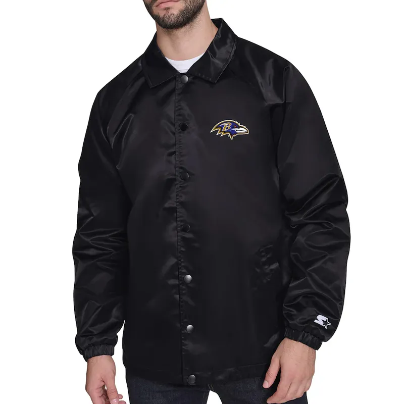 Baltimore Ravens Retro Logo Coaches Jacket Baltimore Ravens Retro Logo Coaches Jacket product image