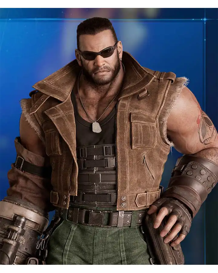 Barret Wallace Final Fantasy VII Remake Brown Leather Vest Barret Wallace Final Fantasy VII Remake Brown Leather Vest product image