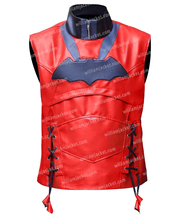 Batman Arkham Knight Jason Todd Red Leather Jacket Batman Arkham Knight Jason Todd Red Leather Jacket product image