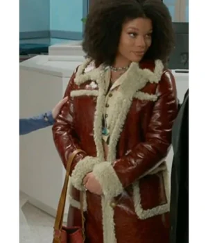 Beyond The Gates Ambyr Michelle Brown Leather Coat product image