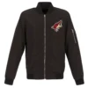 Black Arizona Coyotes Lightweight Nylon Bomber Jacket product image