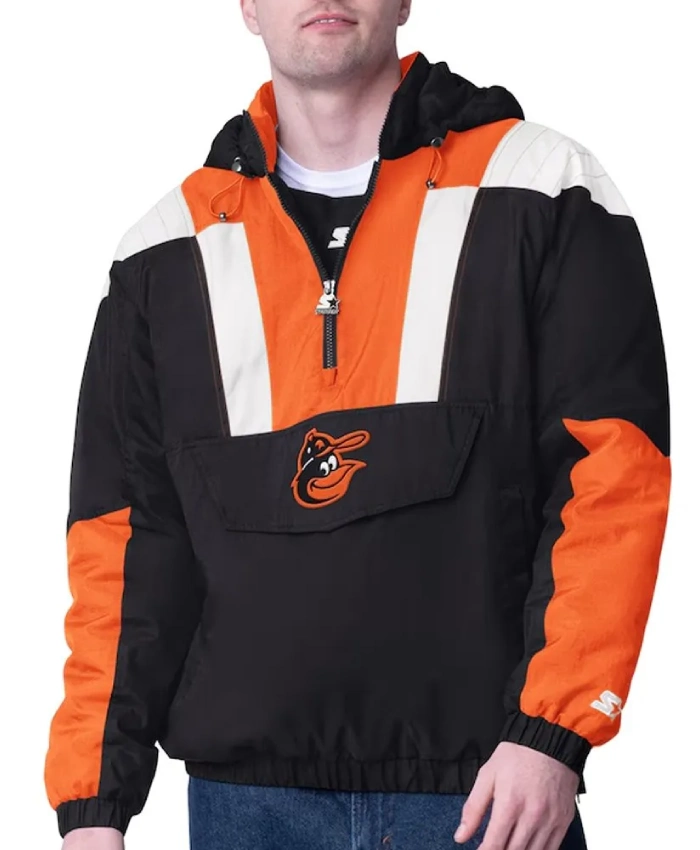 Black Baltimore Orioles Charger Half-Zip Pullover Jacket Black Baltimore Orioles Charger Half-Zip Pullover Jacket product image