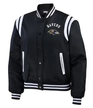 Black Baltimore Ravens Bomber Full-Zip Jacket product image