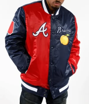 Black Label Atlanta Braves Satin Jacket product image