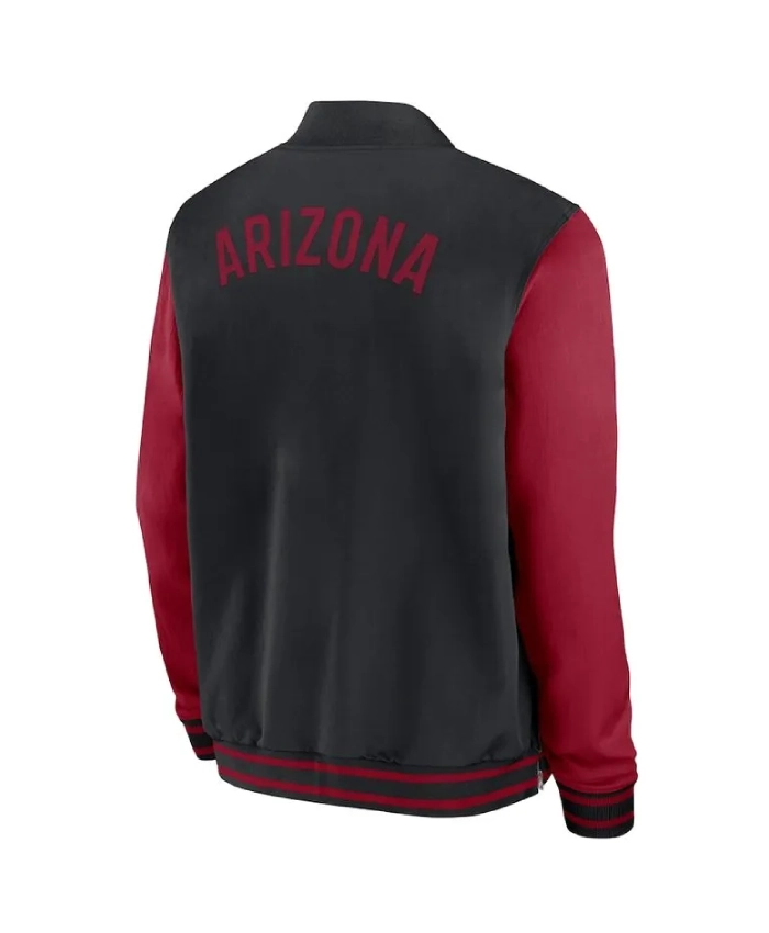 Arizona Diamondbacks Collection Dugout Black/Red Bomber Jacket Arizona Diamondbacks Collection Dugout Black/Red Bomber Jacket product image