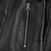 Kirsten Women's Black Asymmetrical Leather Biker Style Jacket product image