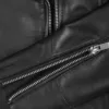 Women's Black Asymmetrical Real Leather Biker Style Jacket product image