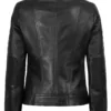 Austin Women's Black Cafe Racer Leather Jacket product image