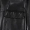 Vicenza Women's Black Two-Button Leather Blazer product image