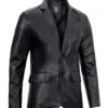 Mens Real Lambskin Black Leather Blazer product image